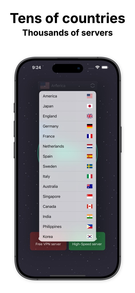 VPN cat: Fast Secure Unlimited - グローバルサーバー網
