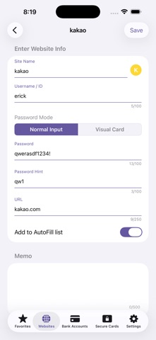 MyPass - Password & Visual Key Screenshot 3 of 10