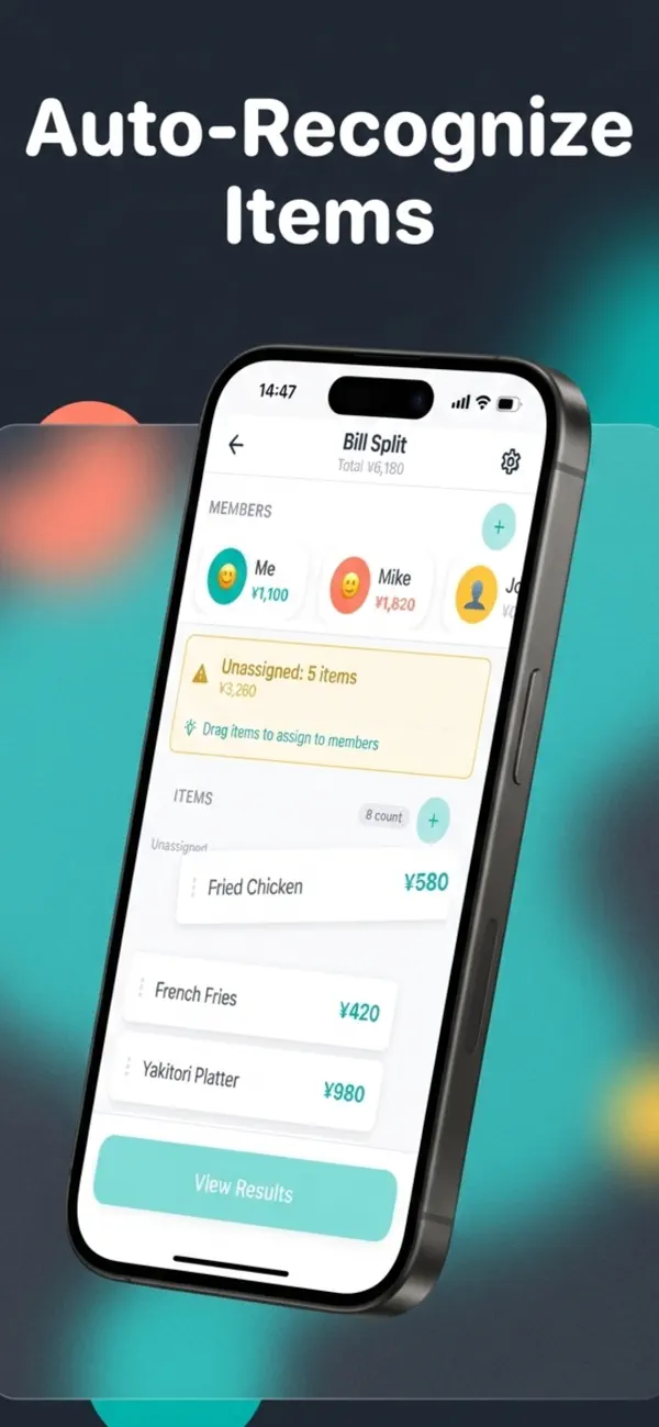 Screenshot #1 pour TossReci: Travel Bill Splitter
