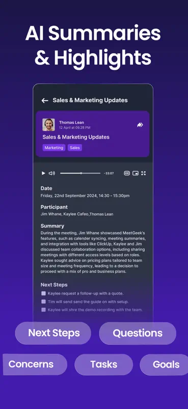 Smart AI Note Taker - MeetGeek screenshot 3 of 8