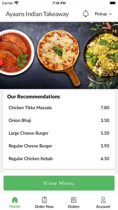Ayaans Indian Takeaway. Screenshot