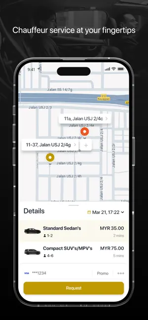 Lux Ride app screenshot 1