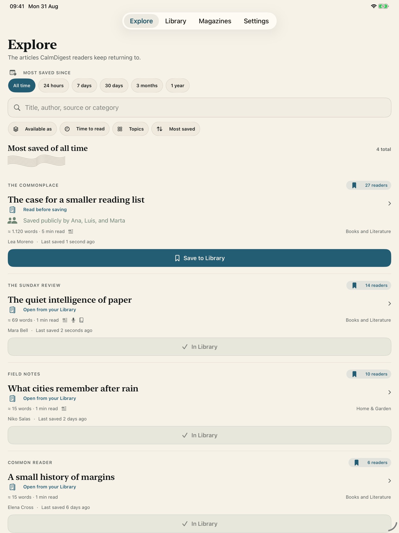 Screenshot 7 of Calmdigest