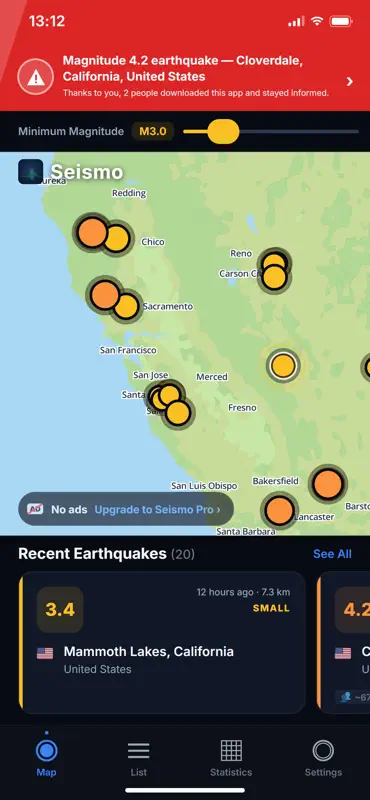 Seismo - Earthquake Alerts screenshot 1 of 8