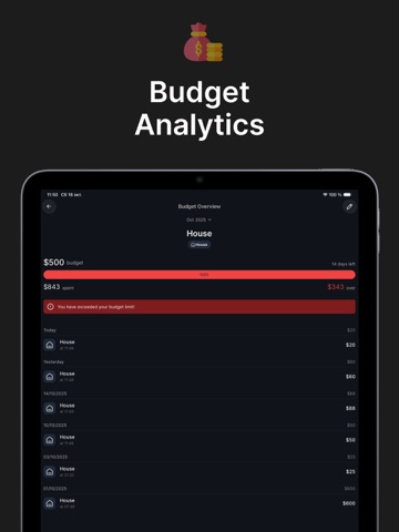 Moneyra: Expense Tracker iPad screenshot