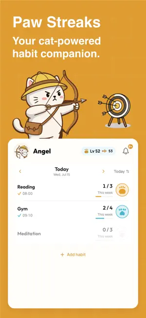 Paw Streaks - Habit Tracker screenshot 1