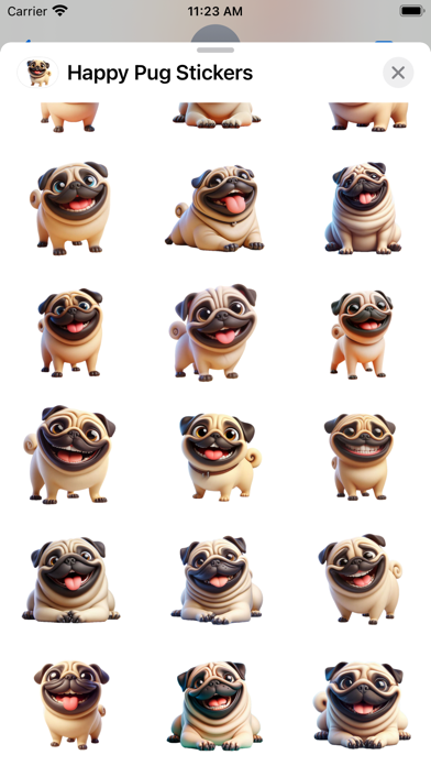 Screenshot 2 of Happy Pug Stickers App