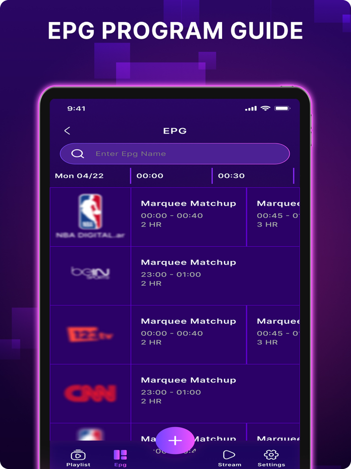 IPTV Player Xtream, M3U, EPG