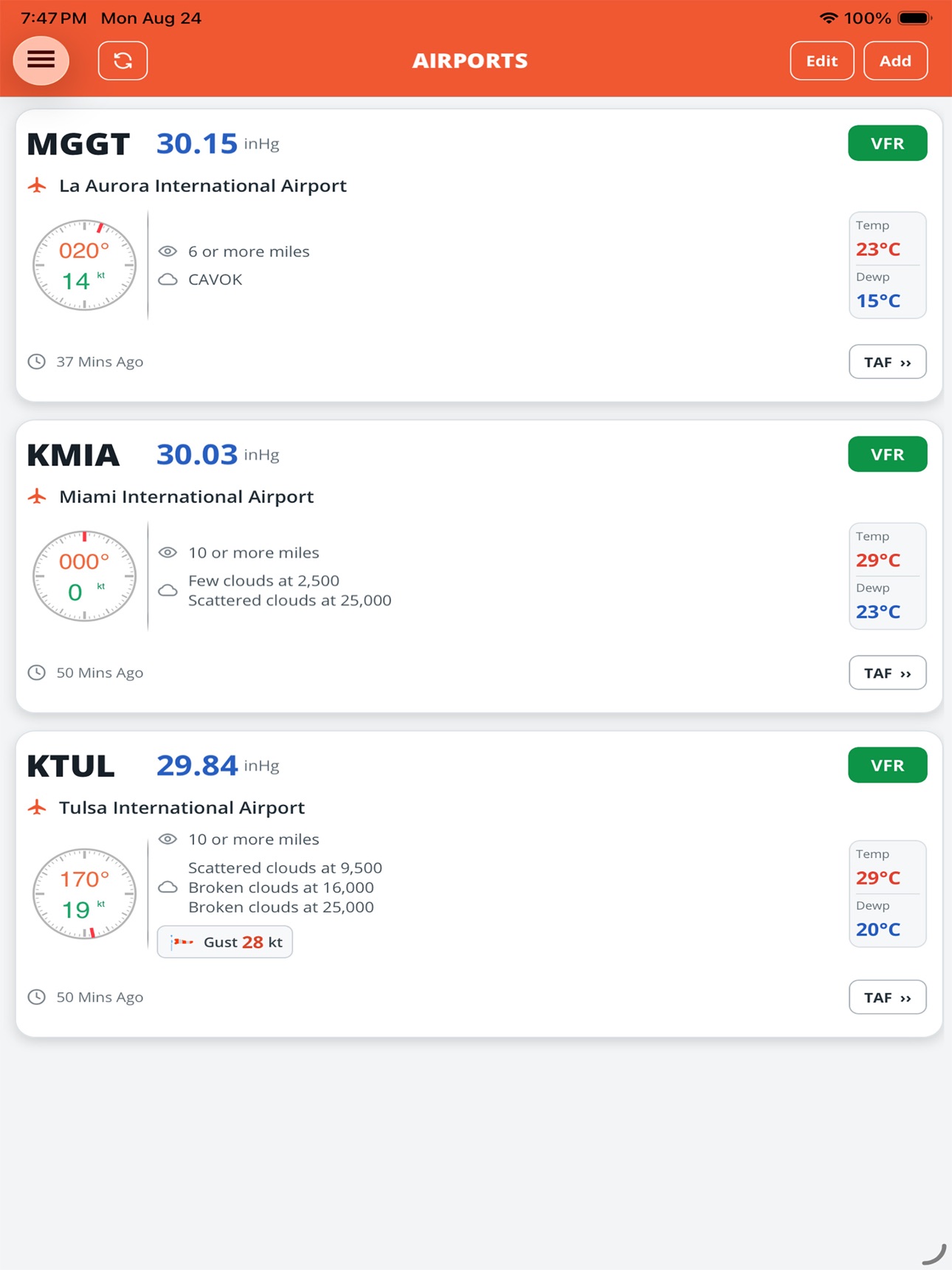 Screenshot 10 of XDMetar - Metar & Taf