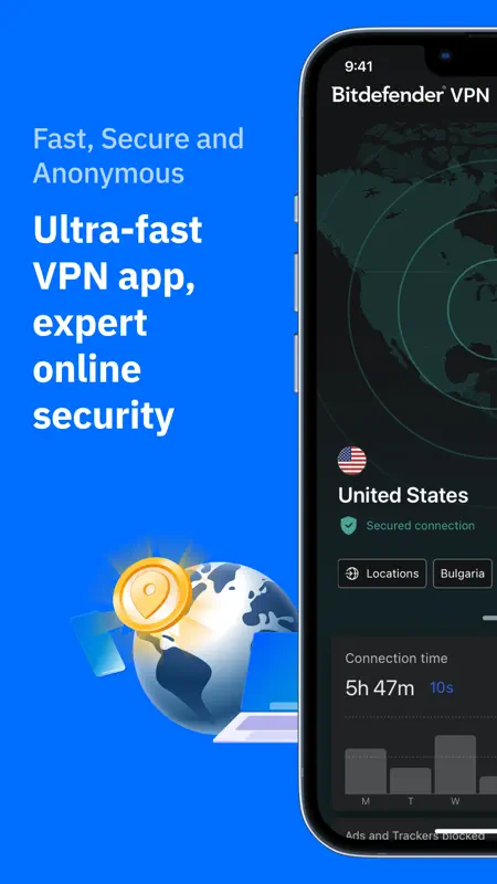 Bitdefender VPN: Sûr & Rapide screenshot 1 of 5