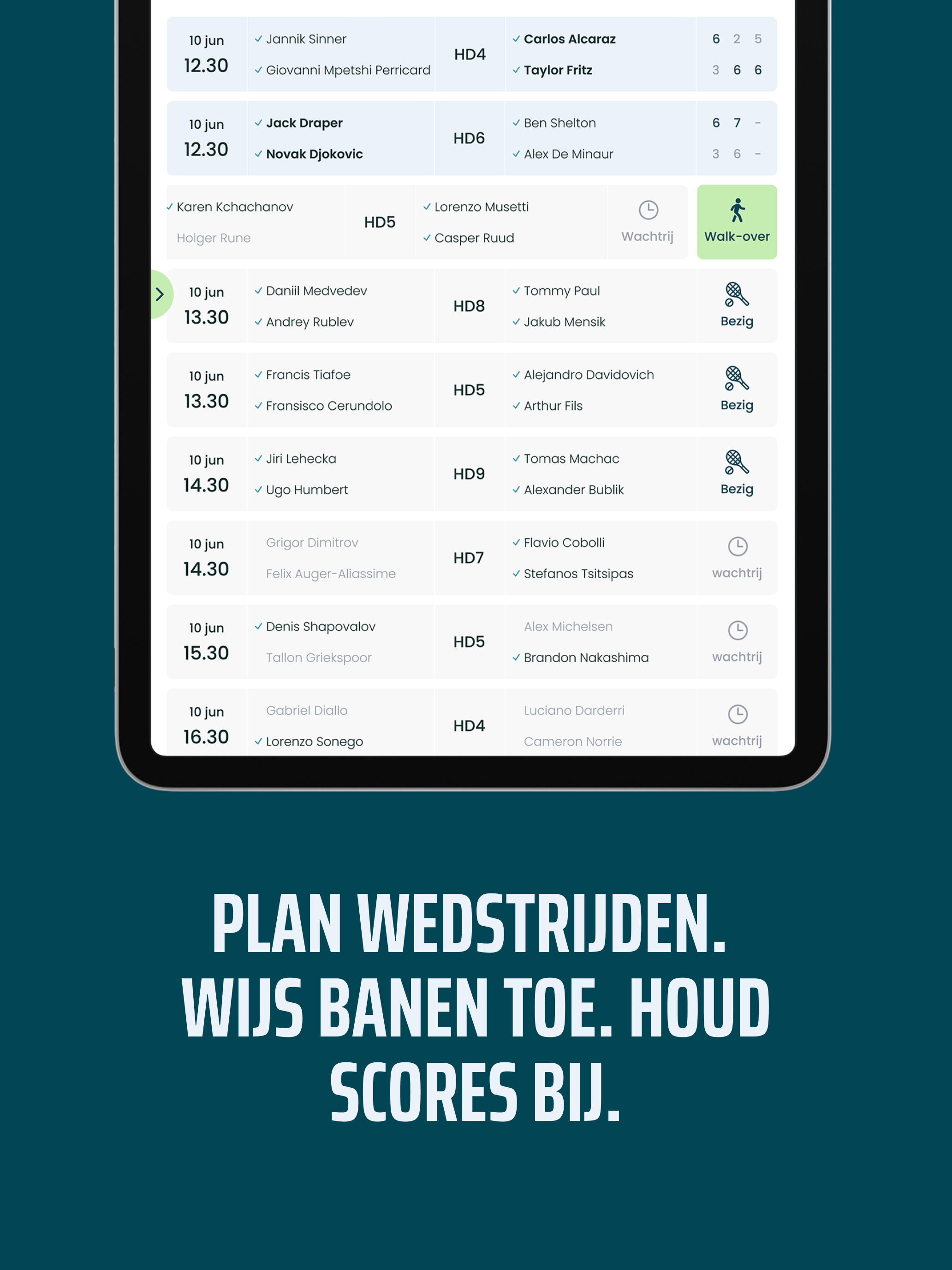 Match Me - Toernooi app