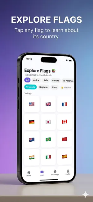 Flag Quiz - Learn Geography screenshot 2