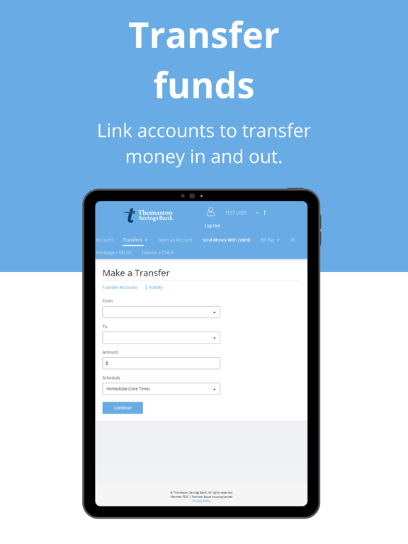 Thomaston Savings Bank iPad screenshot 6 - Finance app