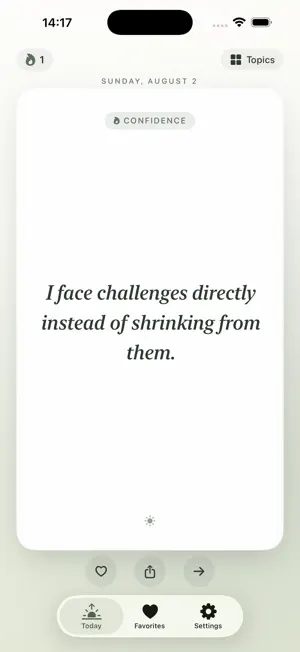 Solace: Daily Affirmations screenshot 1