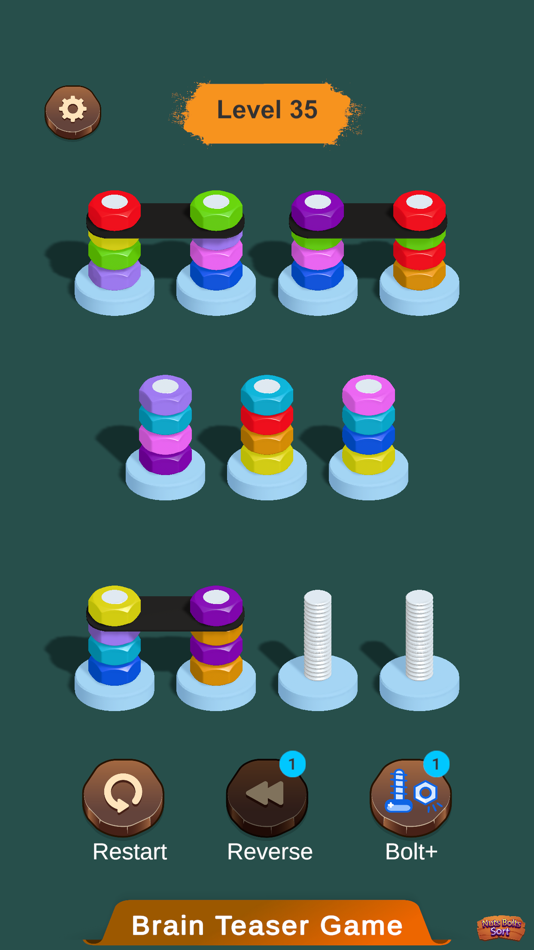#5. Nuts And Bolt Sort Puzzle Game (iOS) 来自: Atif Mumtaz
