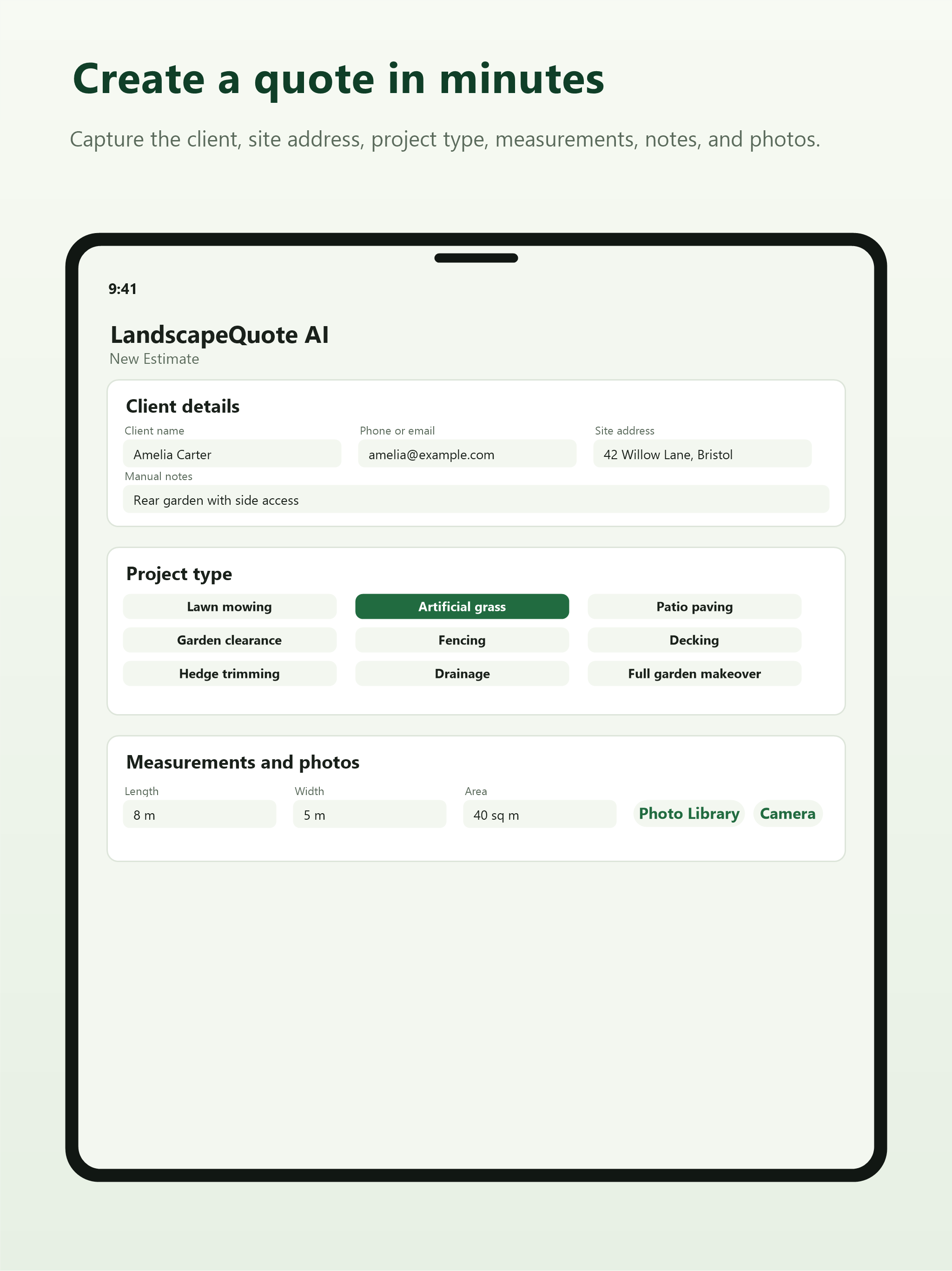 LandscapeQuote AI screenshot 6