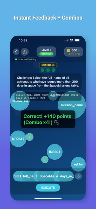 SQL Bubble Pop-SQL Coding Game Screenshot 4 of 10