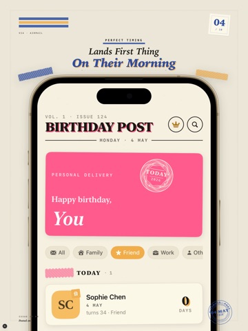 Birthday Card Maker & Reminder iPad screenshot
