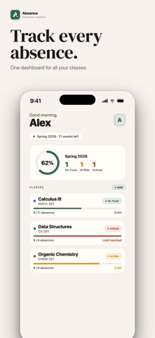 Absence-Track your Attendance. Screenshot 1 of 5
