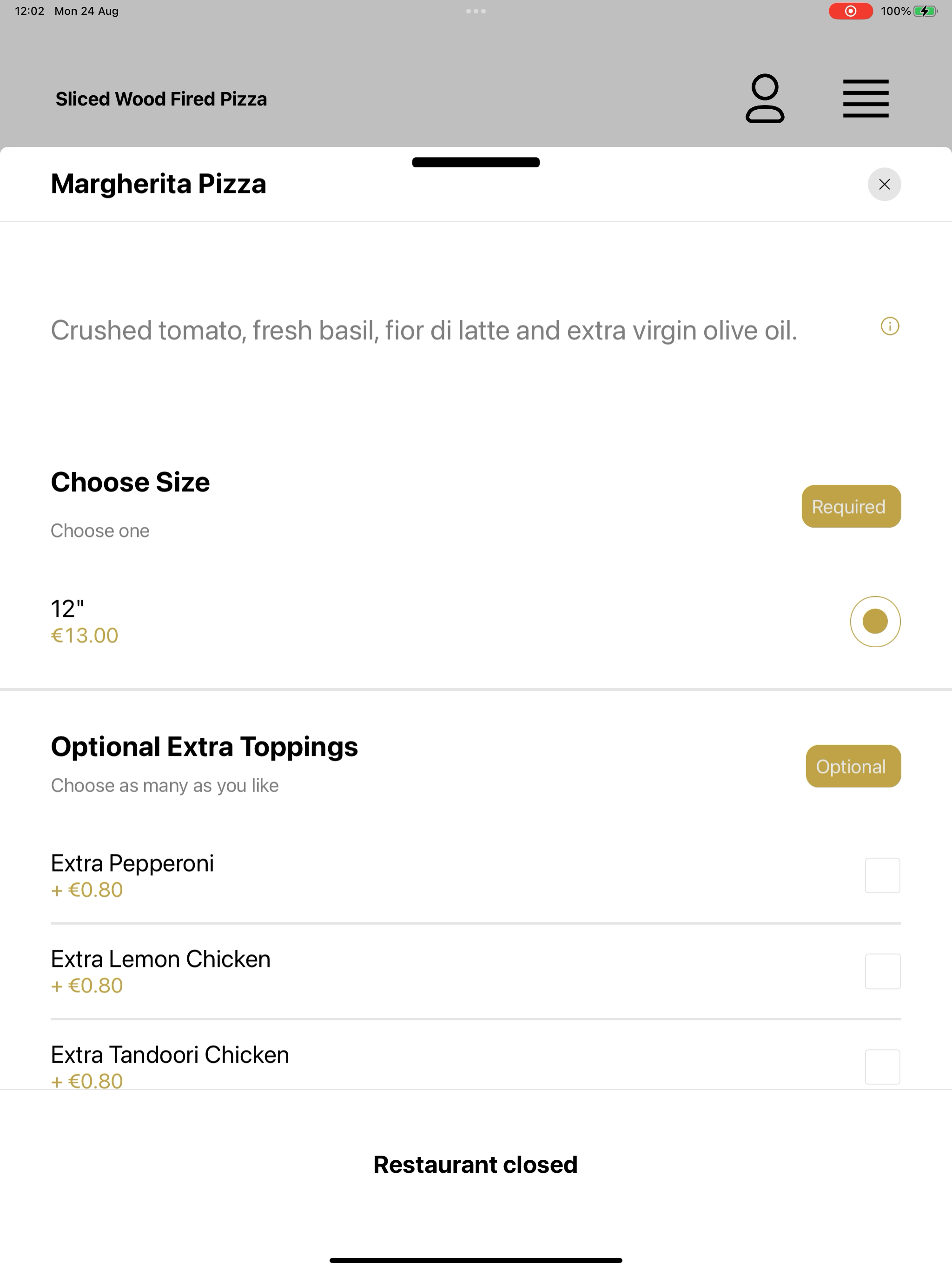 Sliced Wood Fired Pizza screenshot 16