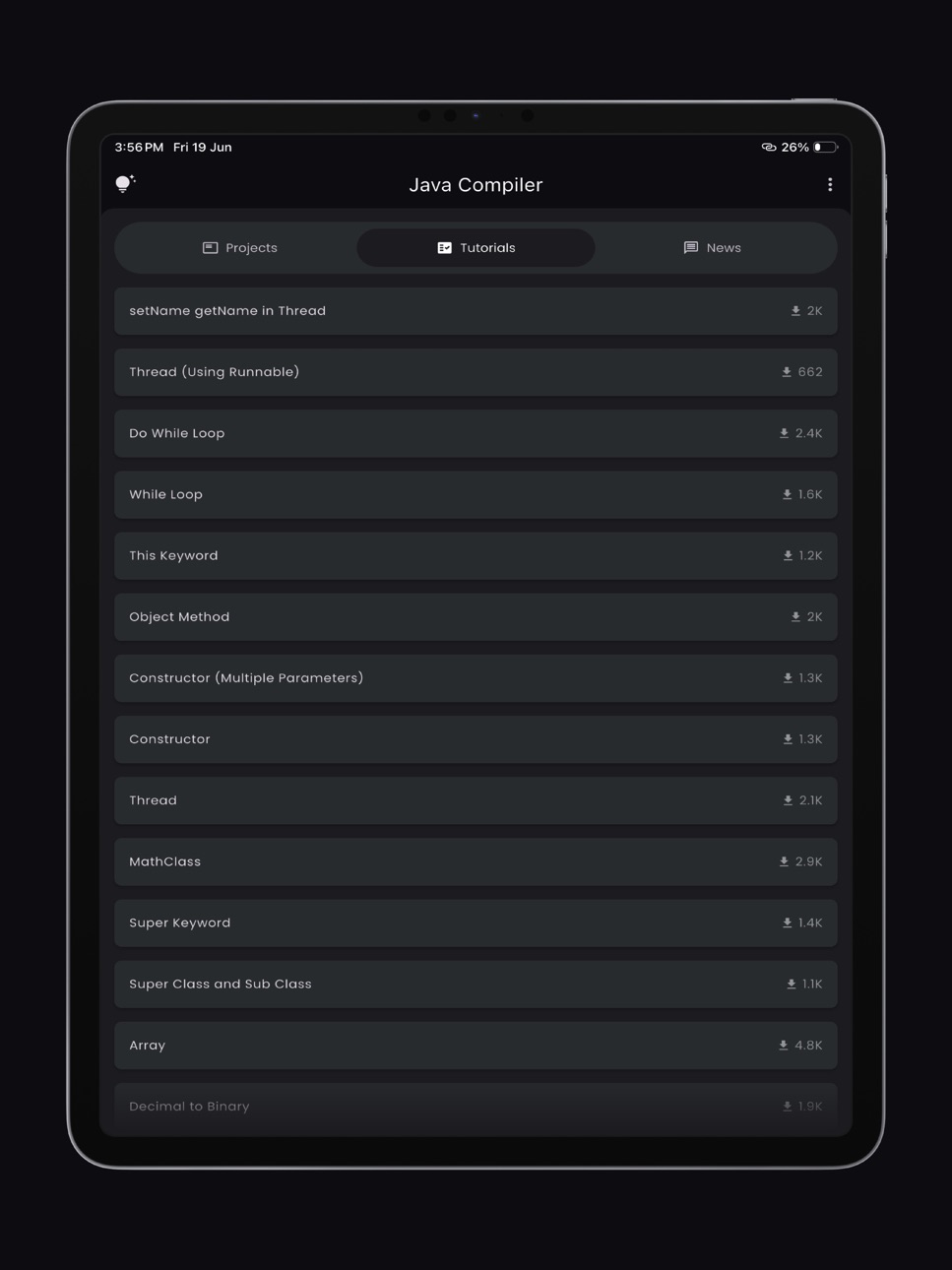 iPad screenshot