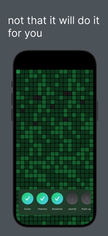 Commits - heaptmap for habits screenshot