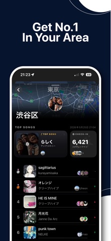 Sway スウェイ-音楽でつながる位置情報SNS iPhone screenshot 4