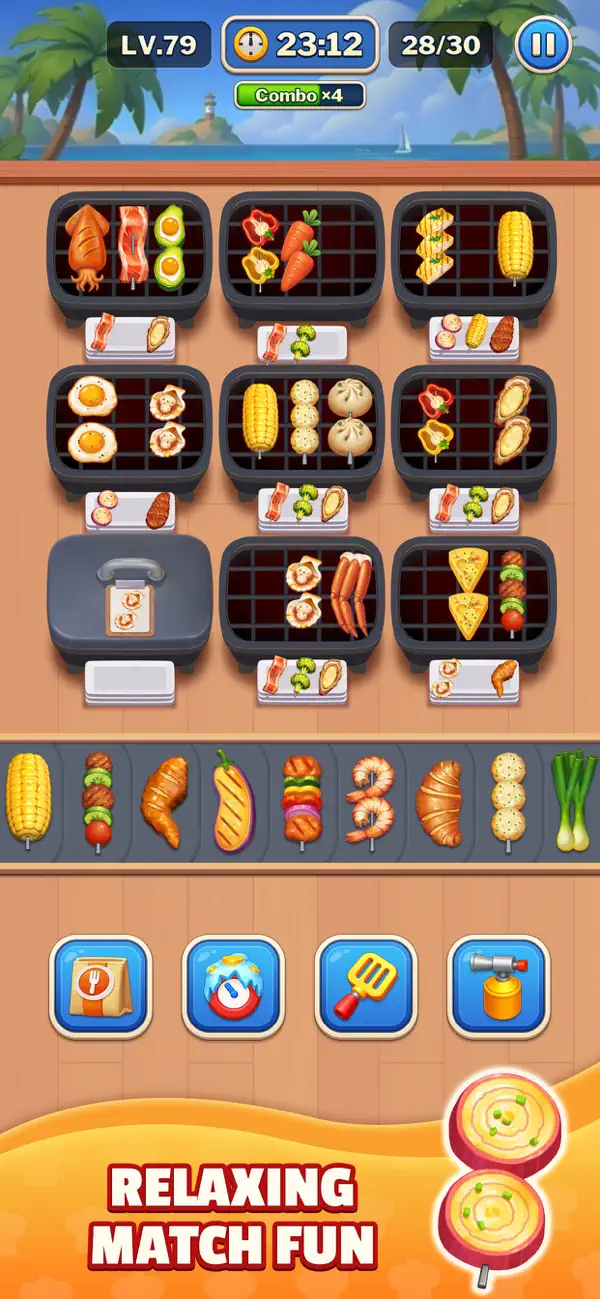#5. Grill Match - Food Sort Puzzle (iOS) By: Guru Smart Holding Limited