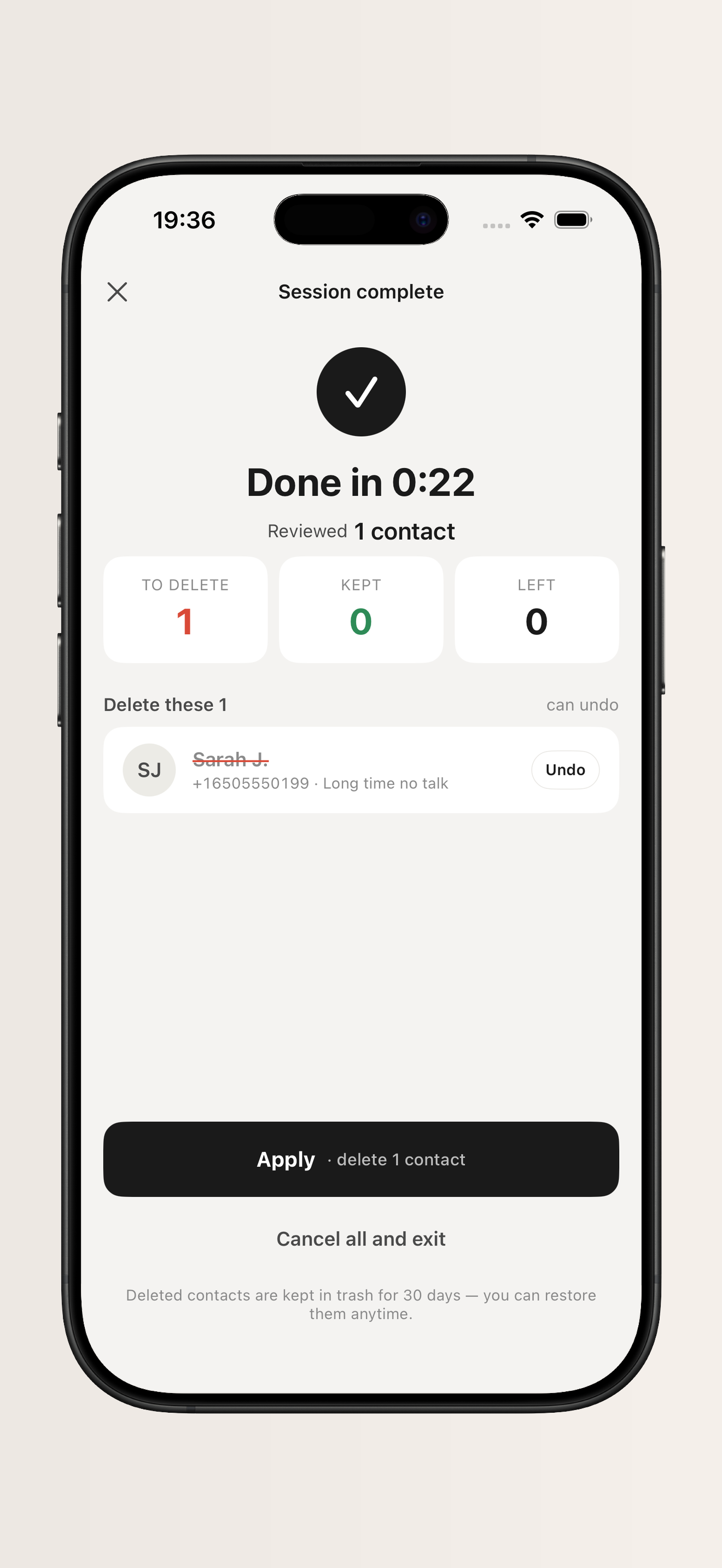 Cleanbook Contact screenshot 3