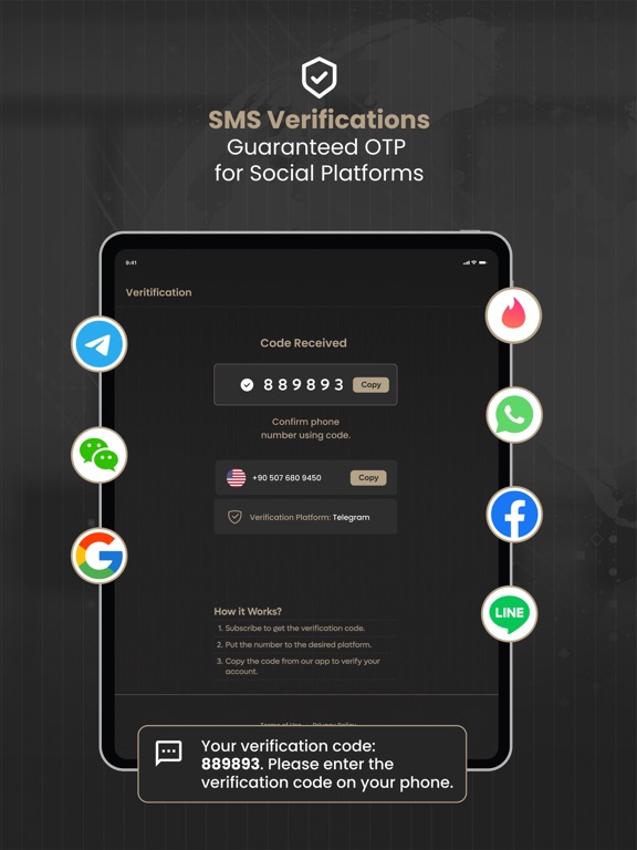 2nd Line+ Second Phone Number iPad screenshot 4 - Utilities app