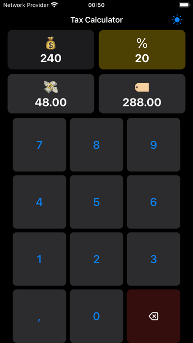 TaxCalculator% Screenshot