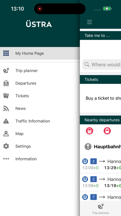 ÜSTRA Screenshot