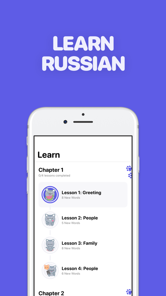 #1. Learn Russian - LingoCat (iOS) 由: Dzmitry Yurkouski