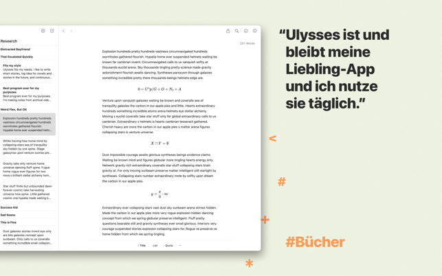 ‎Ulysses: Schreibprogramm Screenshot