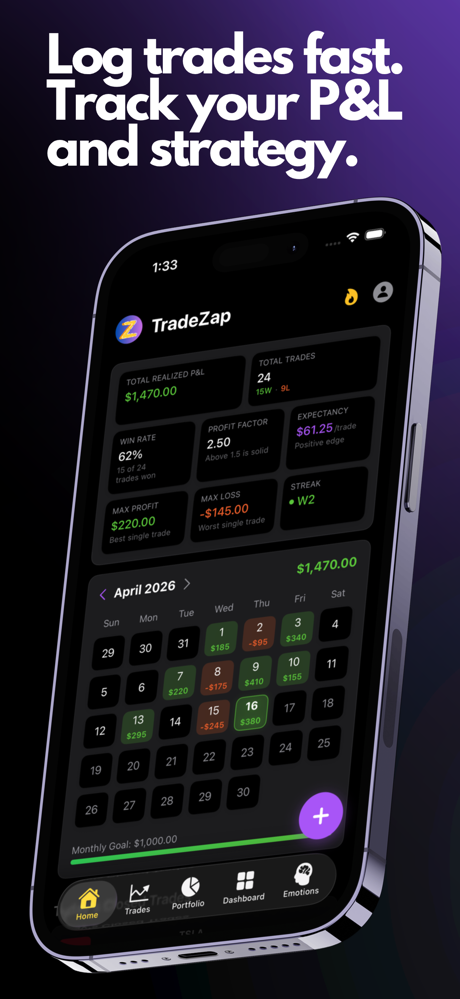 TradeZap - Trading Journal screenshot 1