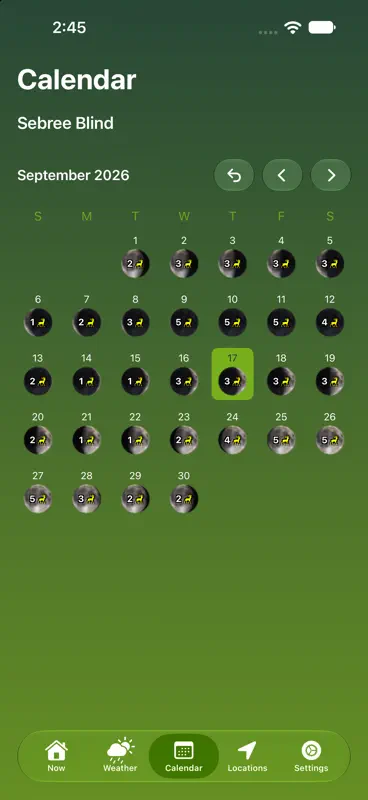 Solunar Best Hunting Times screenshot 6 of 10