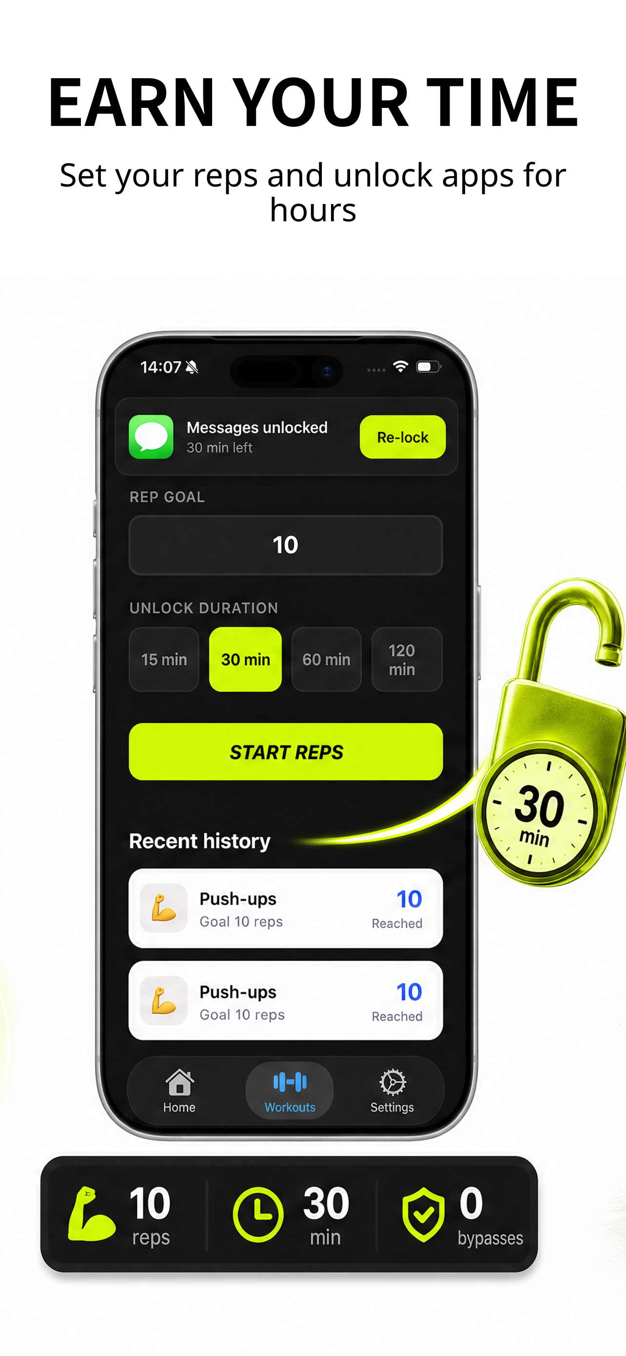 PushUp Lock: Block Apps screenshot 5
