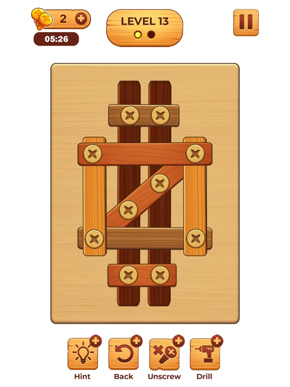 Screw Puzzle: Wood Nut & Boltのおすすめ画像4