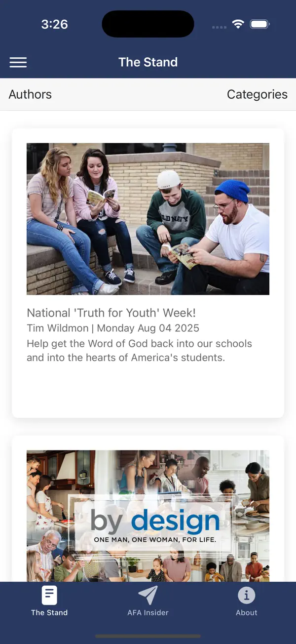 Screenshot #1 pour American Family Association