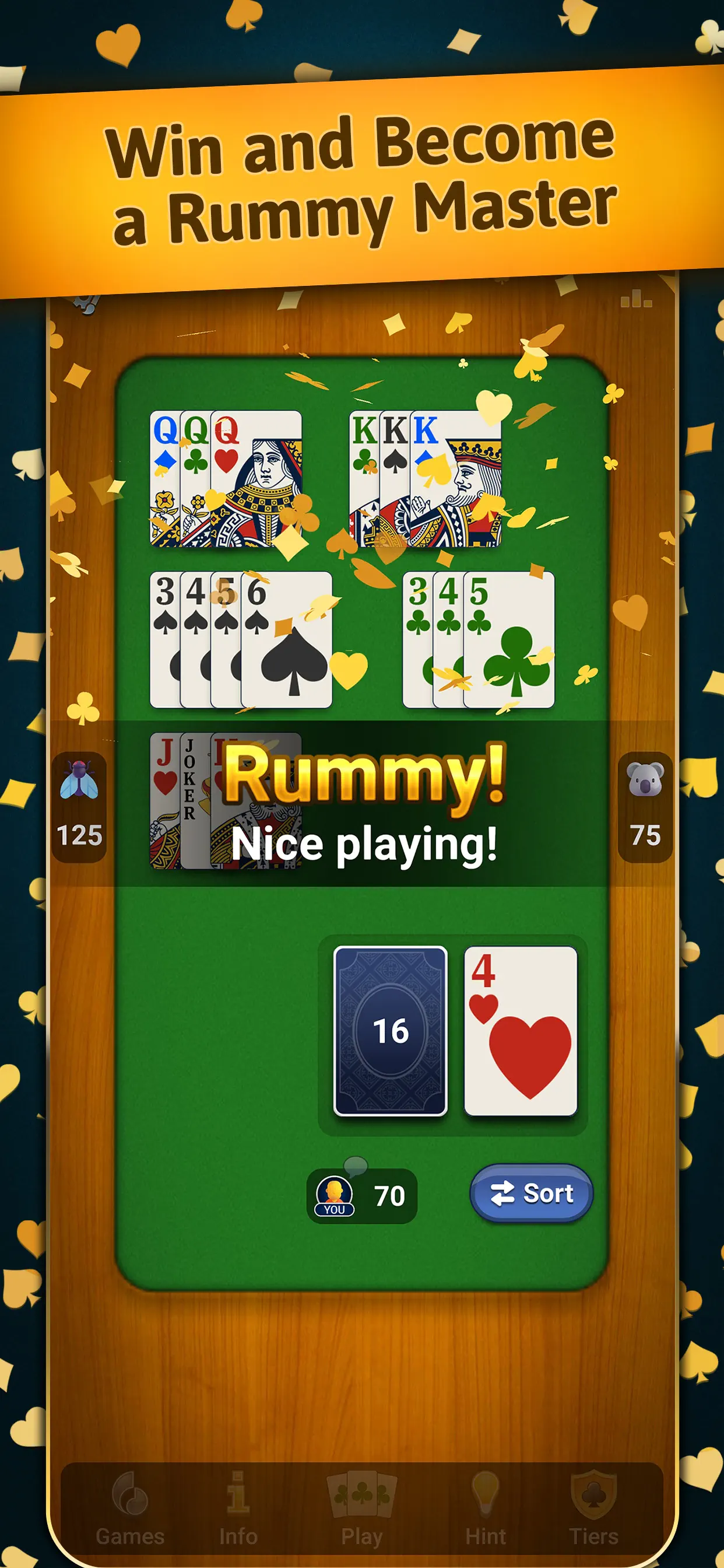 Rummy – Classic Card Game screenshot 1