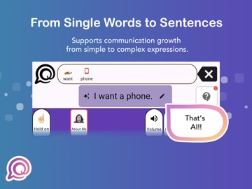 QVoice - AAC communication app iPad screenshot