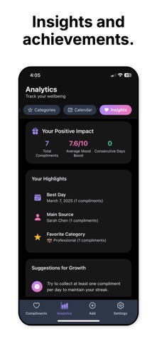 Compliment Diary screenshot