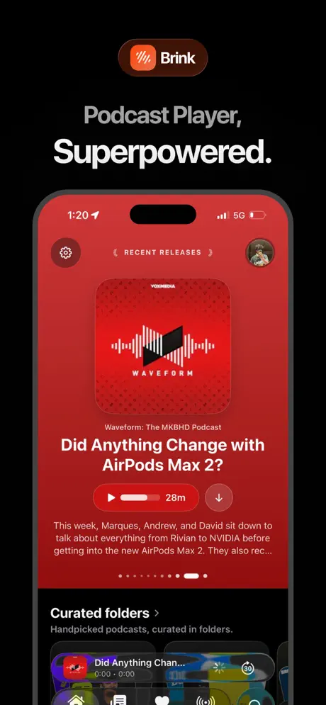 Brink: Podcasts and News 播客播放器应用截图