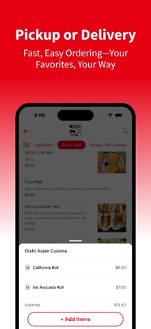 Oishi Asian Cuisine iPhone screenshot