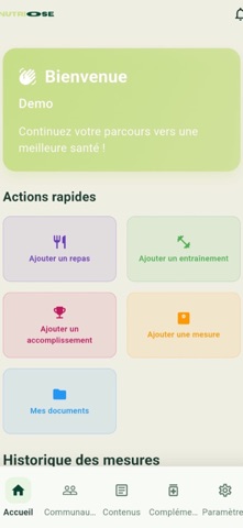 Nutriose screenshot