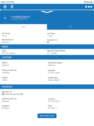 DroneScout pro iPad screenshot
