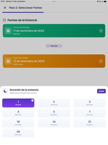 Registro Parte Viajeros iPad screenshot