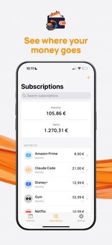 Rebill - Subscription Tracker Screenshot 3 of 5