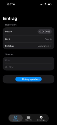Rudertagebuch screenshot
