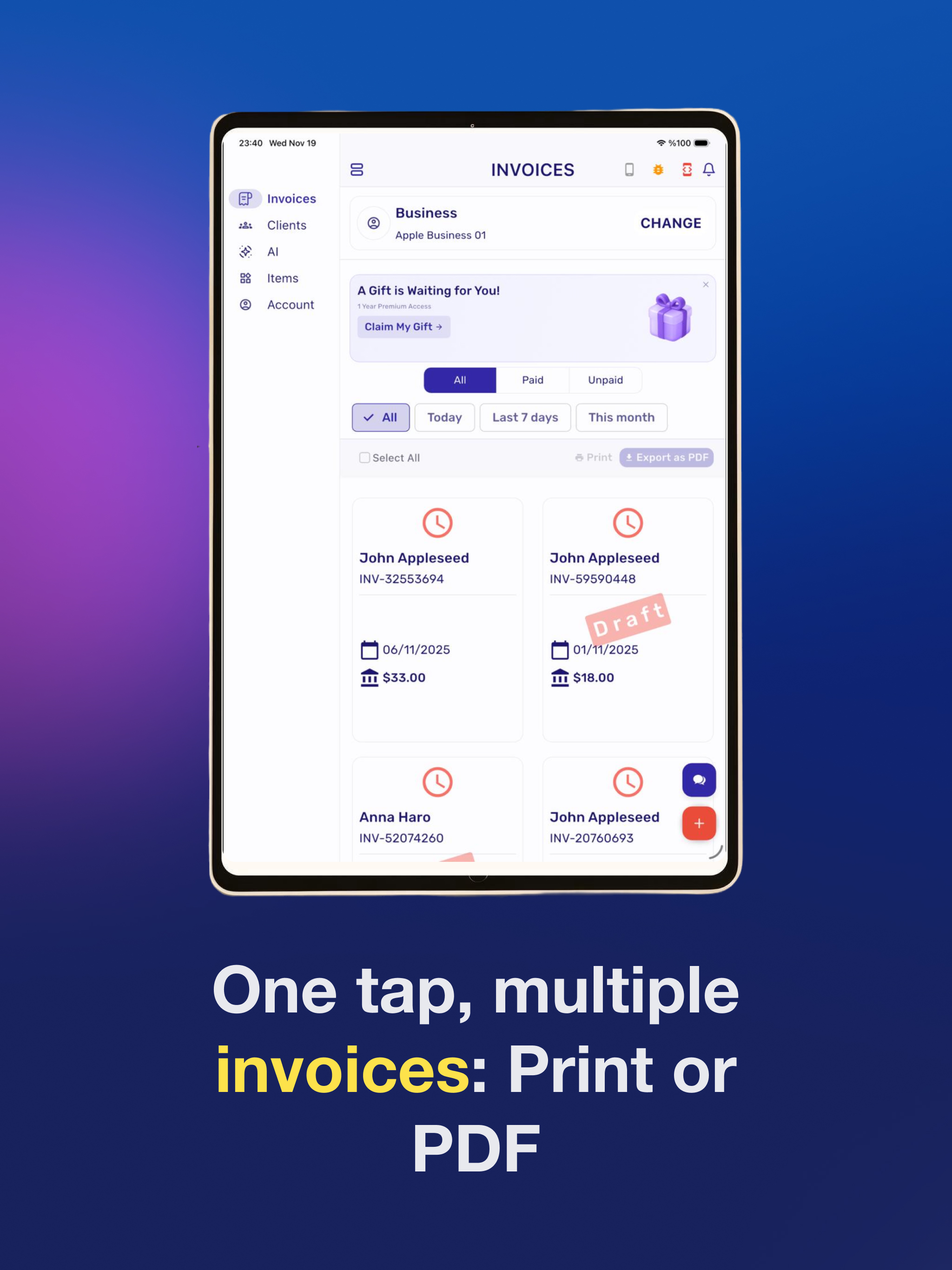 Simple Invoice Maker Generator
